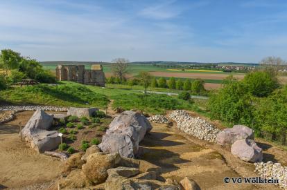 Erlebnispfad mit Steinen und Sand - Foto von ©VG Wöllstein